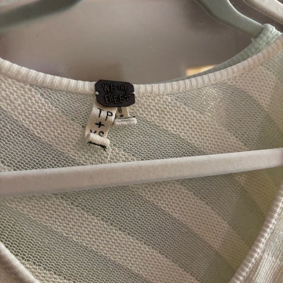 We The Free People Cream Striped Knot Tunic - Picture 2 of 7